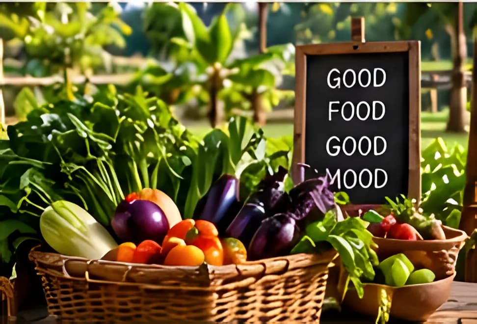 Basket of fresh farm produce